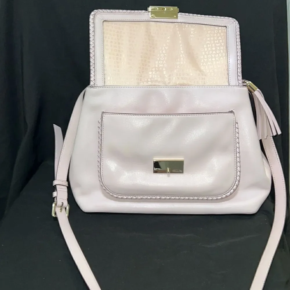 Kate spade leather Shoulder bag tote pink gold